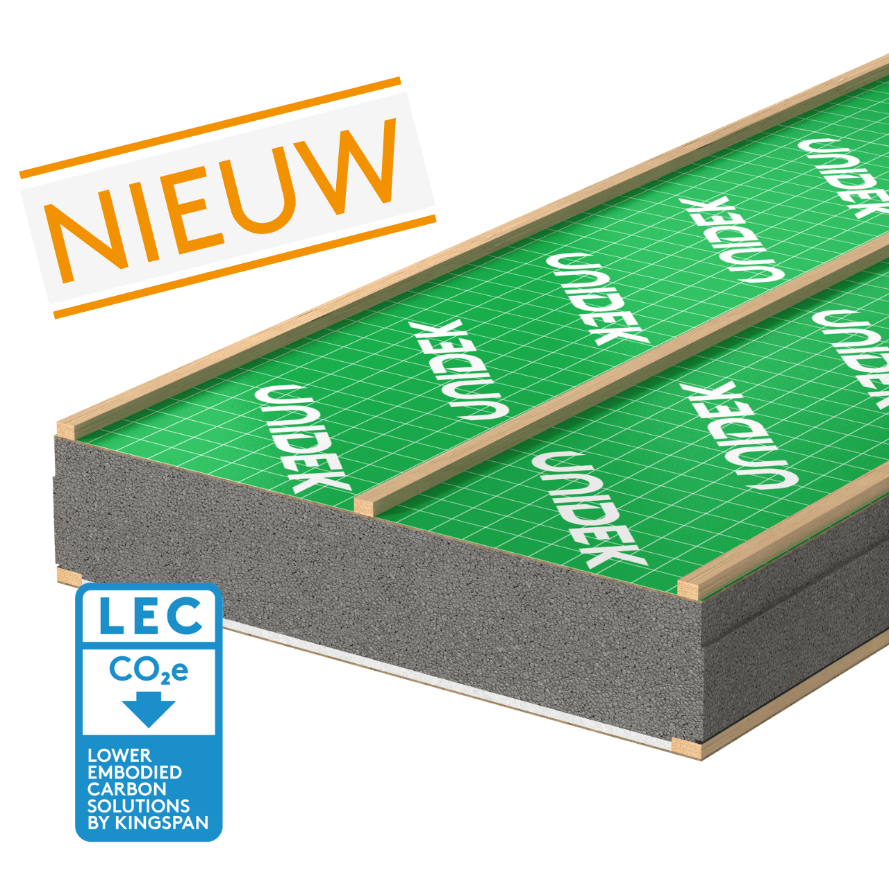 Constructief dakelement met lagere CO₂-uitstoot